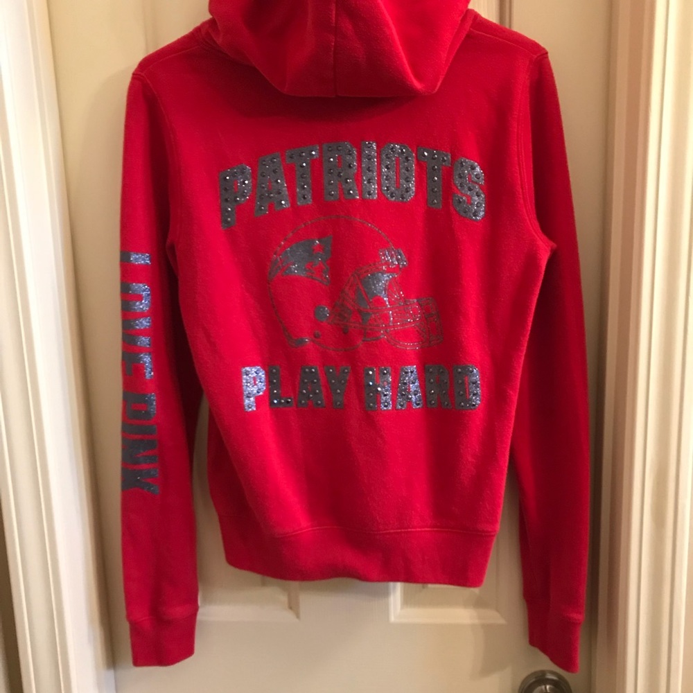 Red VS PINK New England Patriots Zip-Up Hoodie